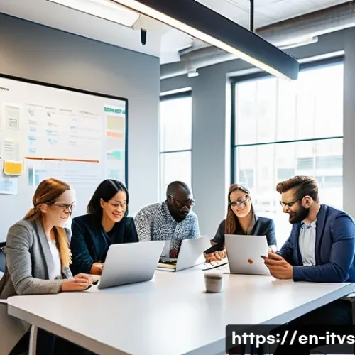 Home 33 벤처 캐피탈 투자자의 투자 결정 과정 - A dynamic startup team in a modern office environment, showcasing diverse professionals collaboratin...