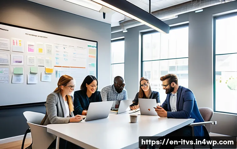 벤처 캐피탈 투자자의 투자 결정 과정 - A dynamic startup team in a modern office environment, showcasing diverse professionals collaboratin...